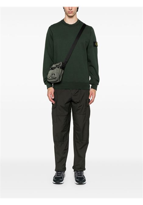 brushed organic cotton fleece sweatshirt man juniper STONE ISLAND | K2S15 6100060 S0051V005E